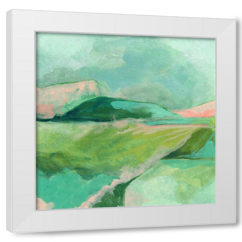 Mint Valley I White Modern Wood Framed Art Print by Vess, June Erica