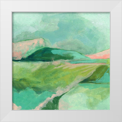 Mint Valley I White Modern Wood Framed Art Print by Vess, June Erica