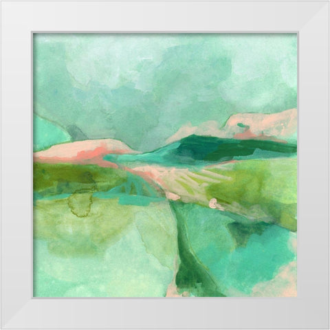 Mint Valley II White Modern Wood Framed Art Print by Vess, June Erica
