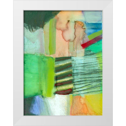 Abstract Punch II White Modern Wood Framed Art Print by Cartissi