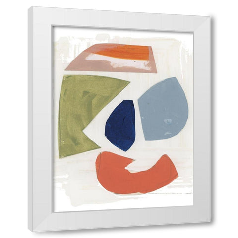 Four Colours II White Modern Wood Framed Art Print by Cartissi