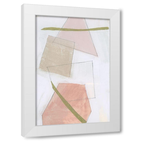 Nude Gold Shapes IV White Modern Wood Framed Art Print by Cartissi