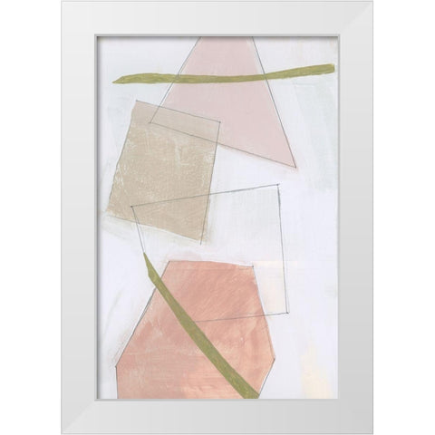 Nude Gold Shapes IV White Modern Wood Framed Art Print by Cartissi