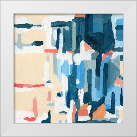 Summer Abstraction II White Modern Wood Framed Art Print by Caroline, Emma