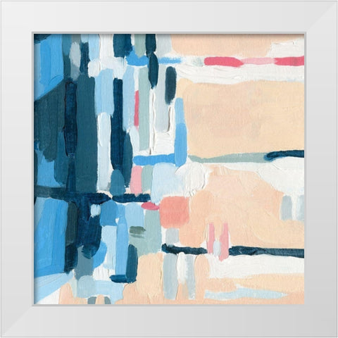 Summer Abstraction III White Modern Wood Framed Art Print by Caroline, Emma