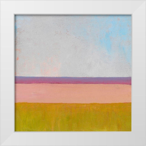 Beyond the Fields I White Modern Wood Framed Art Print by Young, Carol