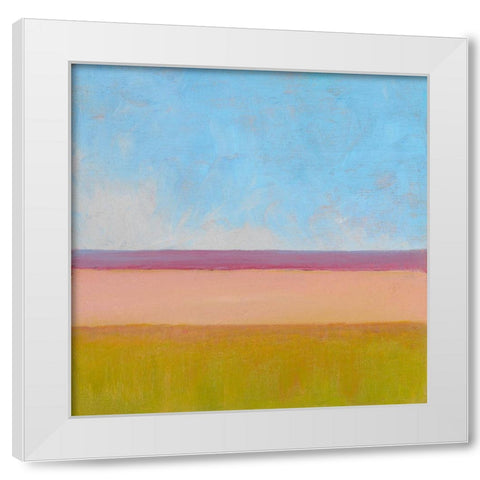 Beyond the Fields II White Modern Wood Framed Art Print by Young, Carol