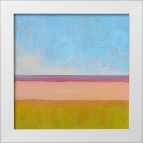 Beyond the Fields II White Modern Wood Framed Art Print by Young, Carol