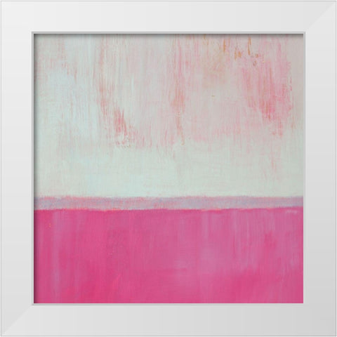 Raspberry Mint I White Modern Wood Framed Art Print by Young, Carol