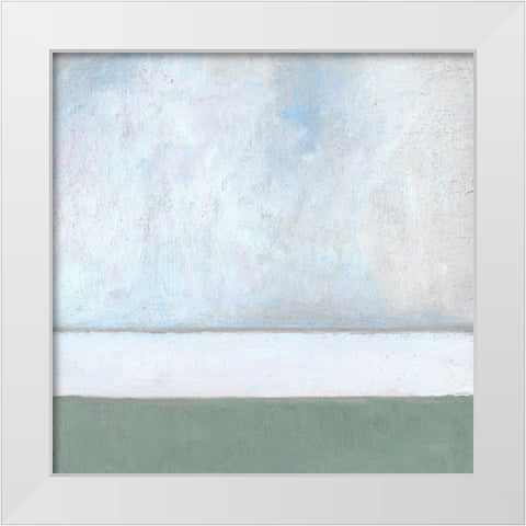 Seagrass Mist I White Modern Wood Framed Art Print by Young, Carol