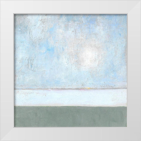 Seagrass Mist II White Modern Wood Framed Art Print by Young, Carol