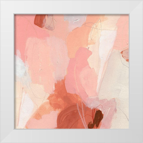 Terracotta Cloud II White Modern Wood Framed Art Print by Vess, June Erica