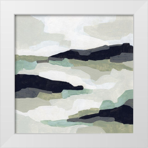 Mint Mesa I White Modern Wood Framed Art Print by Vess, June Erica