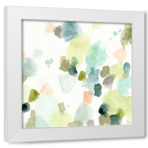 River Stone Palette II White Modern Wood Framed Art Print by Vess, June Erica