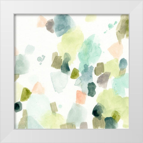 River Stone Palette II White Modern Wood Framed Art Print by Vess, June Erica