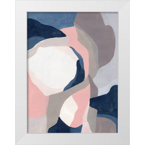 Intertwined Tones II White Modern Wood Framed Art Print by Vess, June Erica