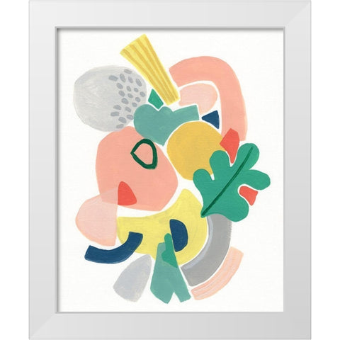 Scene Shift II White Modern Wood Framed Art Print by Vess, June Erica