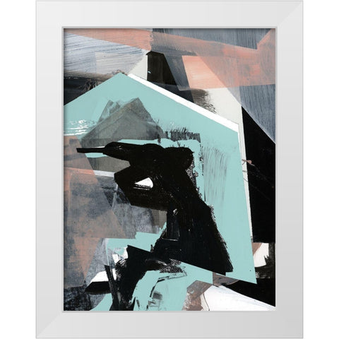 Mix II White Modern Wood Framed Art Print by Cartissi