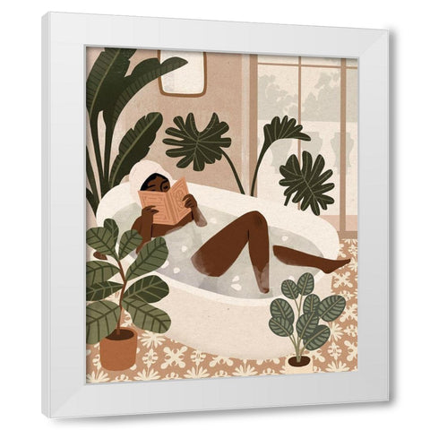 Home Spa I White Modern Wood Framed Art Print by Barnes, Victoria