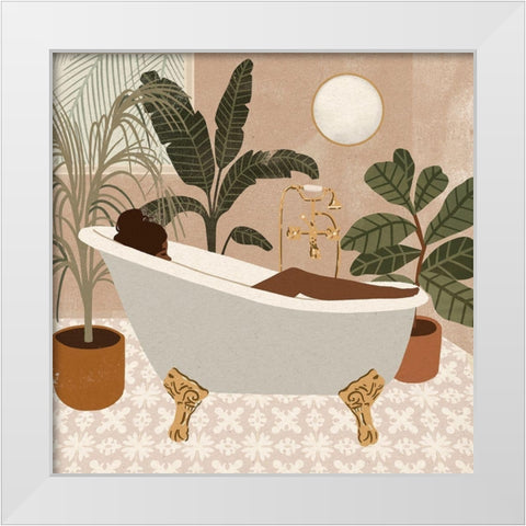 Home Spa III White Modern Wood Framed Art Print by Barnes, Victoria