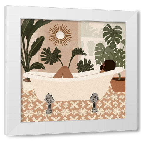 Home Spa IV White Modern Wood Framed Art Print by Barnes, Victoria