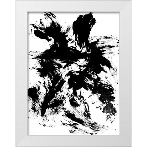 Expressive Abstract II White Modern Wood Framed Art Print by Friedlander, Allan