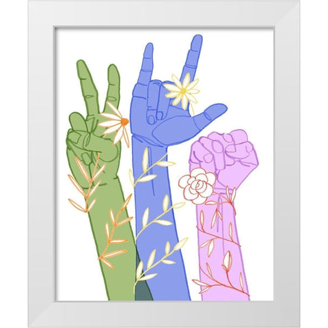 Love Each Other II White Modern Wood Framed Art Print by Popp, Grace
