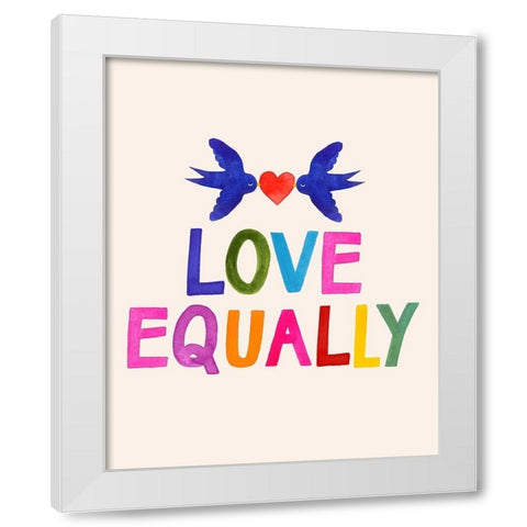 Love Loudly II White Modern Wood Framed Art Print by Barnes, Victoria