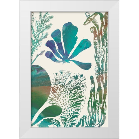 Aquatic Assemblage I White Modern Wood Framed Art Print by Chandler, Sharon