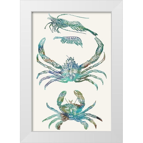 Aquatic Assemblage VIII White Modern Wood Framed Art Print by Chandler, Sharon