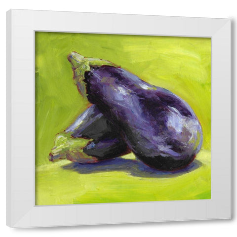 Aubergine White Modern Wood Framed Art Print by Young, Carol