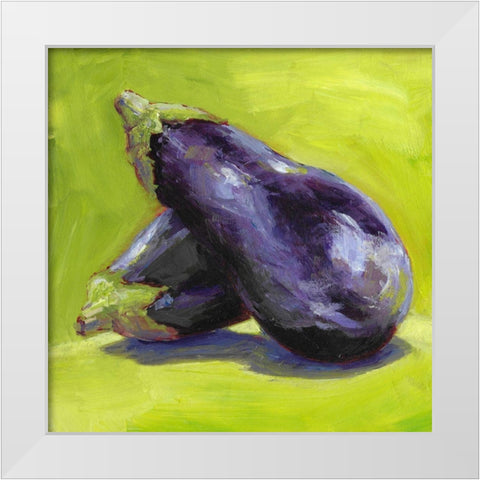 Aubergine White Modern Wood Framed Art Print by Young, Carol