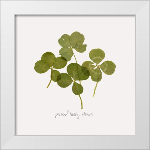 Pressed Clover I White Modern Wood Framed Art Print by Popp, Grace