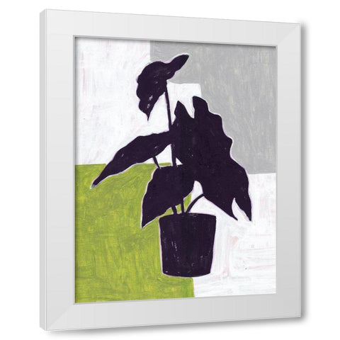 Green Plantling I White Modern Wood Framed Art Print by Wang, Melissa