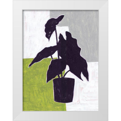 Green Plantling I White Modern Wood Framed Art Print by Wang, Melissa