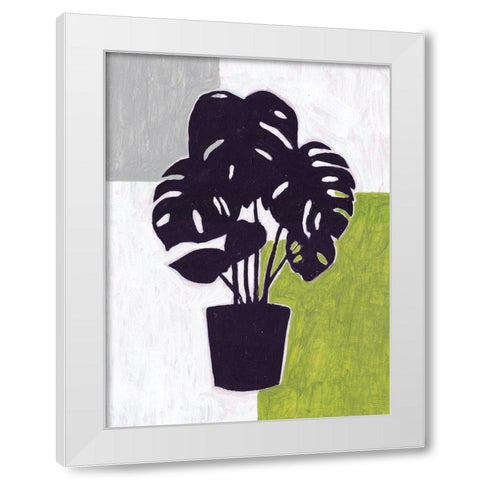 Green Plantling II White Modern Wood Framed Art Print by Wang, Melissa