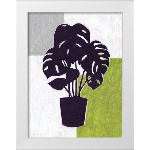 Green Plantling II White Modern Wood Framed Art Print by Wang, Melissa