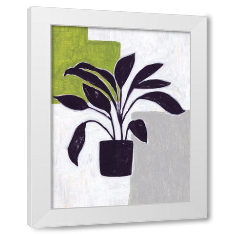 Green Plantling III White Modern Wood Framed Art Print by Wang, Melissa