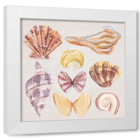 Ocean Sounds II White Modern Wood Framed Art Print by Wang, Melissa