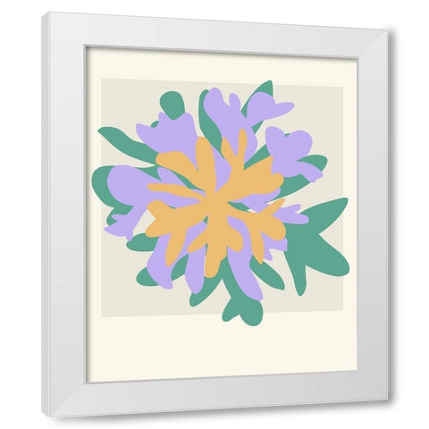 Coral Bloom I White Modern Wood Framed Art Print by Wang, Melissa