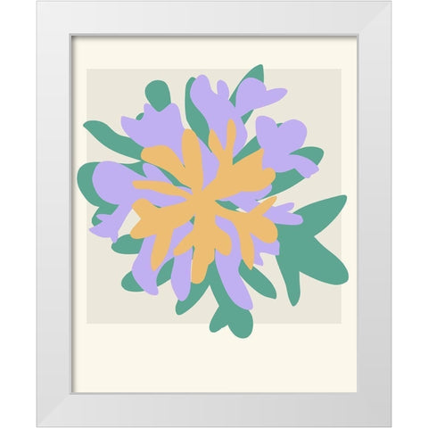 Coral Bloom I White Modern Wood Framed Art Print by Wang, Melissa