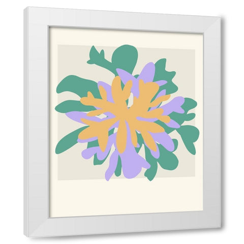 Coral Bloom II White Modern Wood Framed Art Print by Wang, Melissa