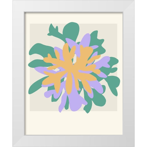 Coral Bloom II White Modern Wood Framed Art Print by Wang, Melissa