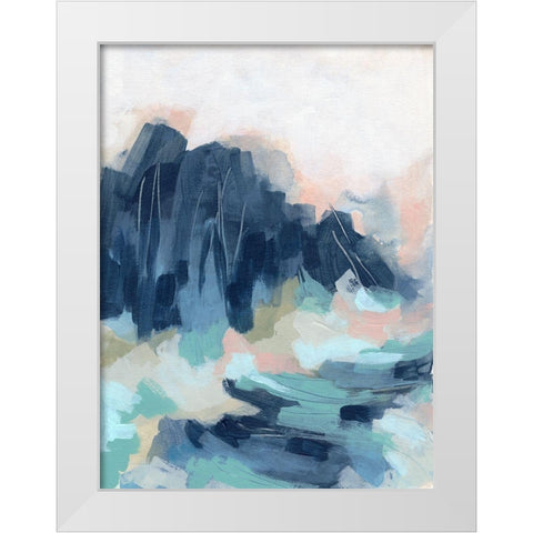 Sunset Surf I White Modern Wood Framed Art Print by Vess, June Erica