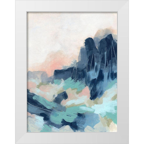 Sunset Surf II White Modern Wood Framed Art Print by Vess, June Erica