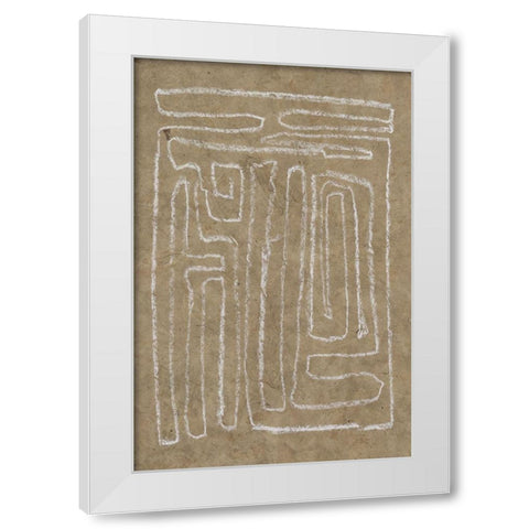 The Runes I White Modern Wood Framed Art Print by Goldberger, Jennifer