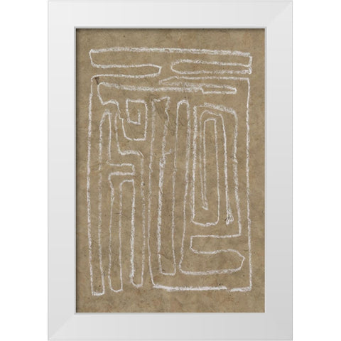 The Runes I White Modern Wood Framed Art Print by Goldberger, Jennifer