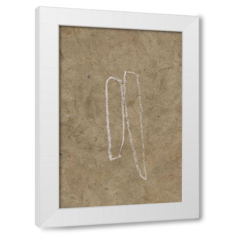 The Runes V White Modern Wood Framed Art Print by Goldberger, Jennifer