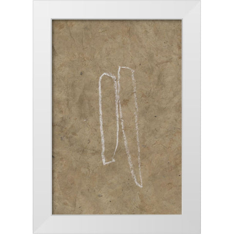 The Runes V White Modern Wood Framed Art Print by Goldberger, Jennifer