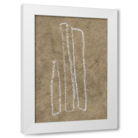 The Runes VI White Modern Wood Framed Art Print by Goldberger, Jennifer